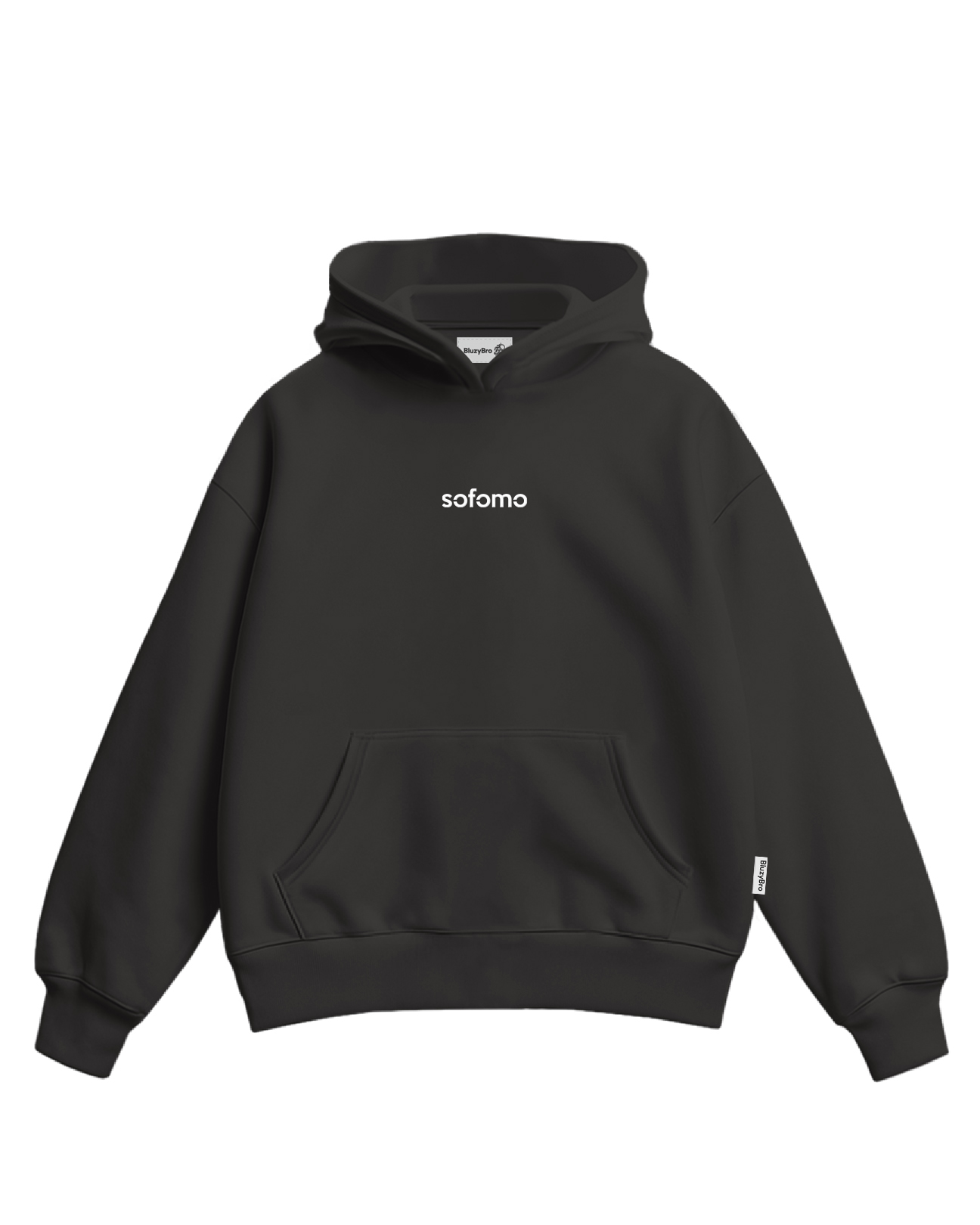 Bluza boxy PL, małe logo pośrodku