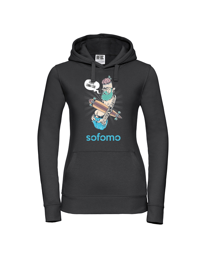 Bluza z kapturem damska z kolorowym nadrukiem