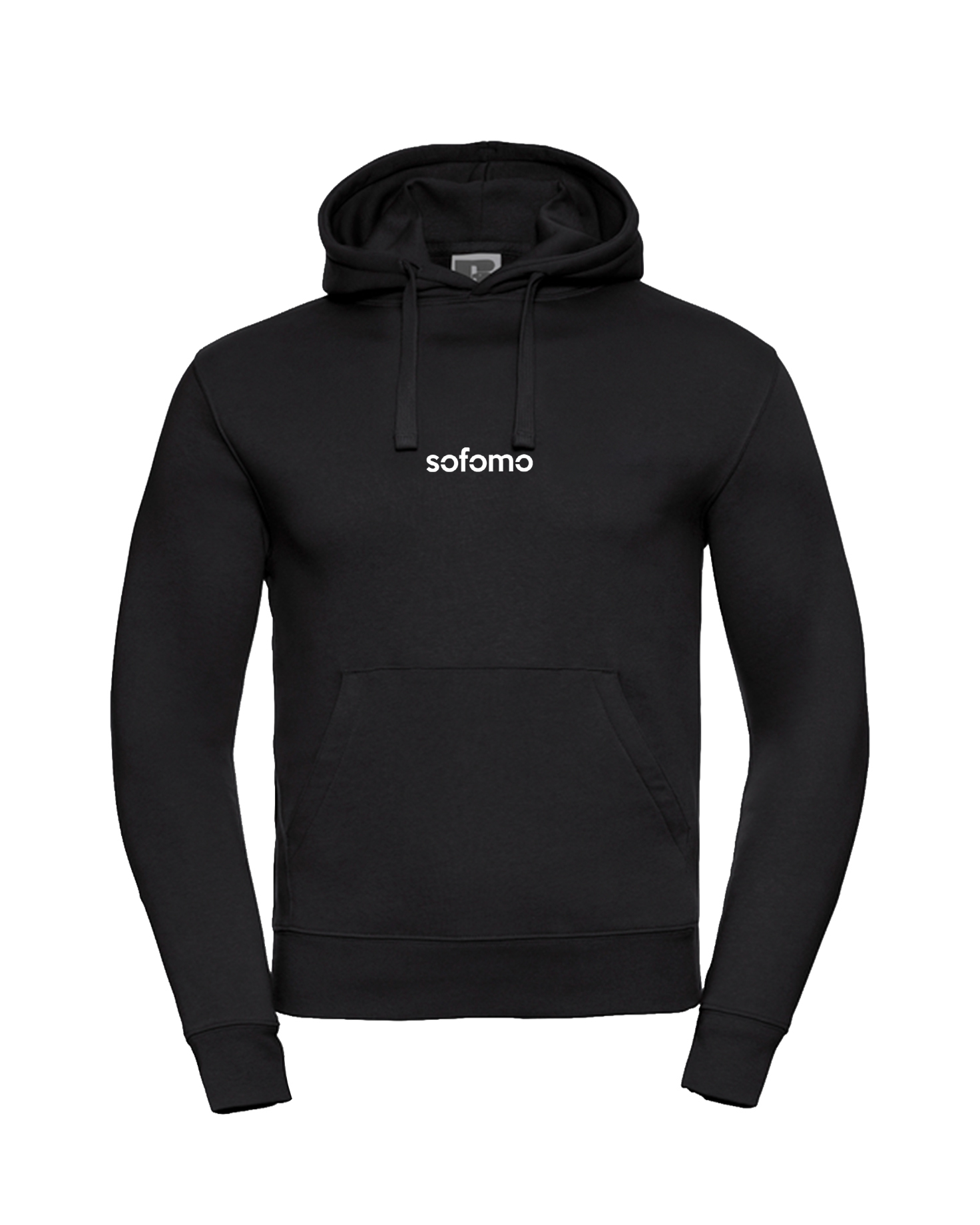 Bluza z kapturem męska, małe logo pośrodku