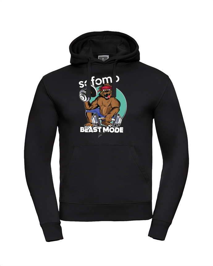 Bluza z kapturem męska z kolorowym nadrukiem
